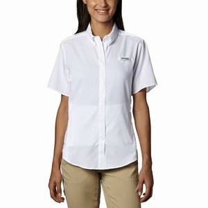 Columbia PFG Tamiami™ II Shortärmad Skjorta Dam Vita (EPCGT4076)